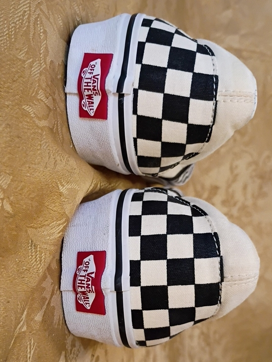 VANS Checkerboard Slip-On Loafers - Black & White Men\'s 12.0 Women\'s 13.5 main image 6